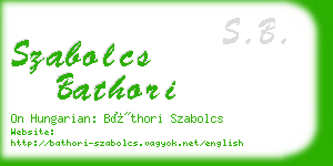 szabolcs bathori business card